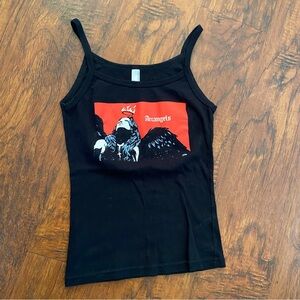 Vintage 90s y2k black and white arcangel tank top.